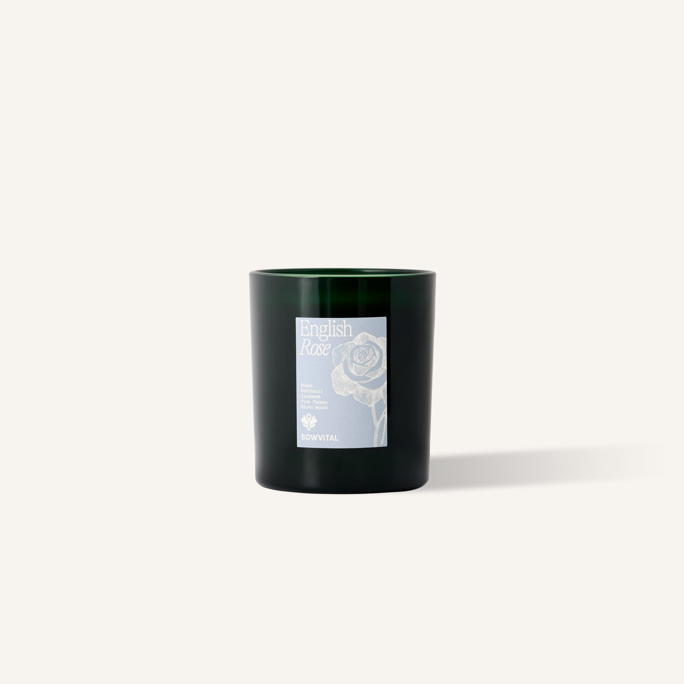 Scented Candle, English Rose - Petals at Bibendum
