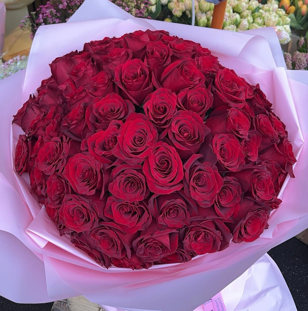 100 red rose bouquet