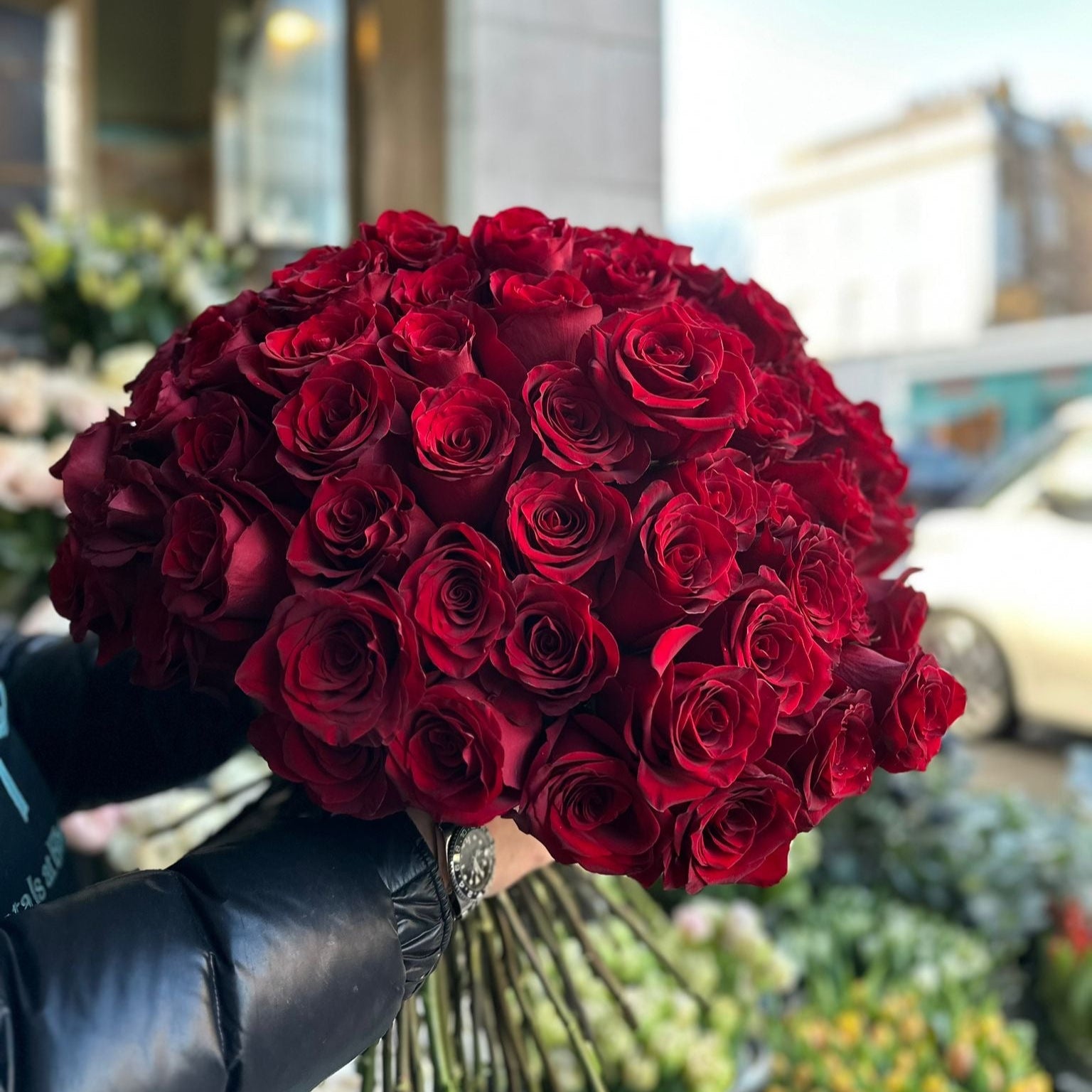 The Grand – 100 Red Roses - Petals at Bibendum
