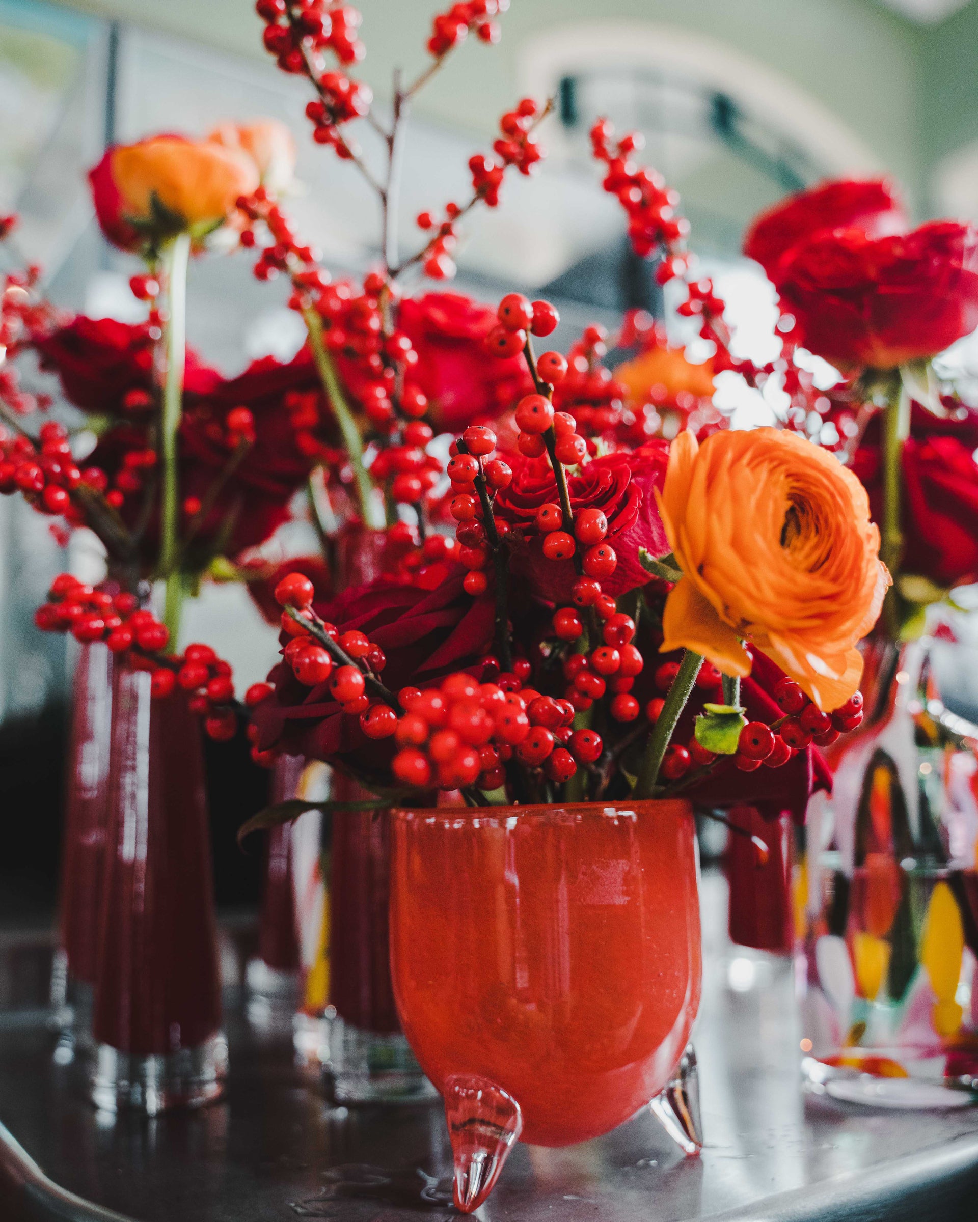 Festive Red Ilex - Petals at Bibendum