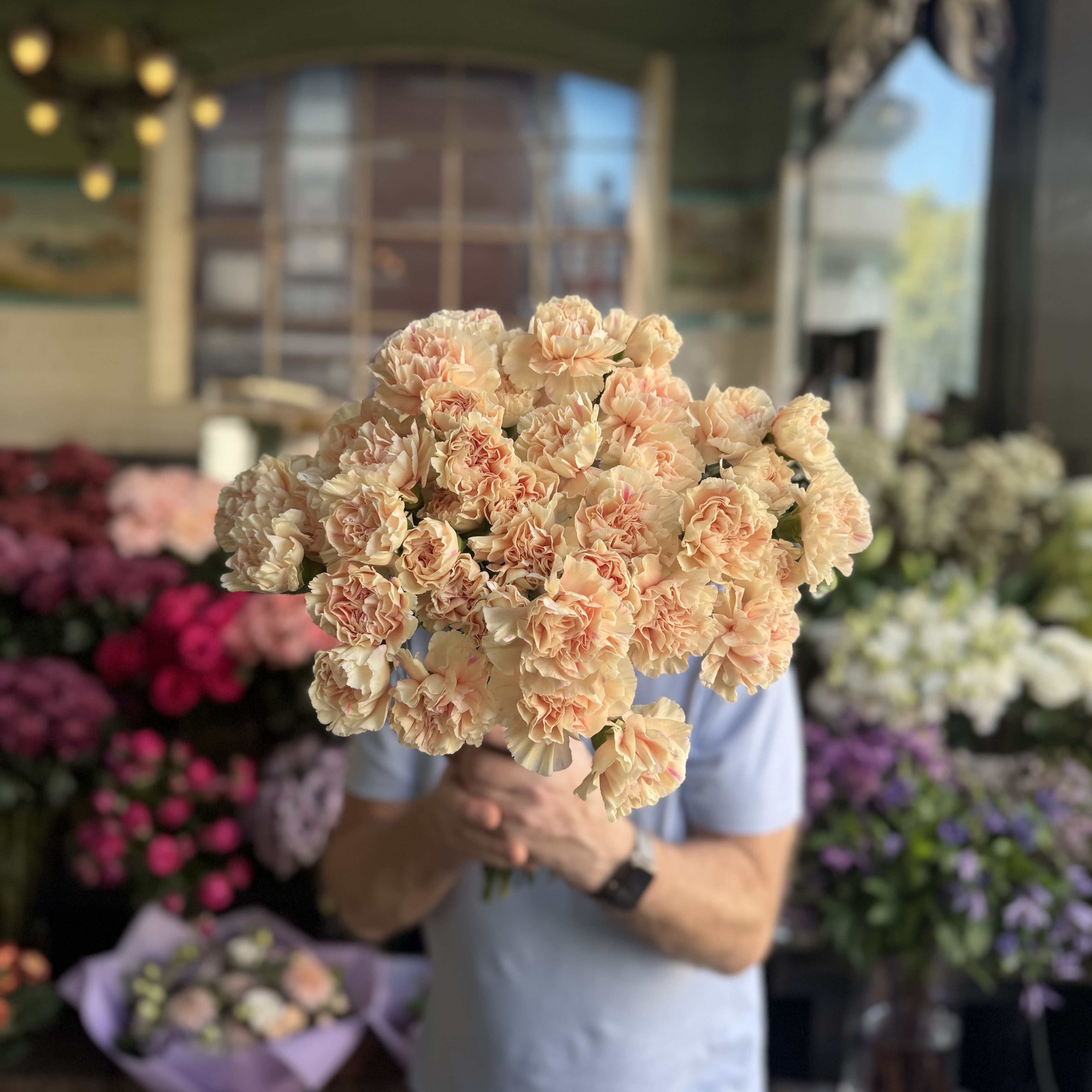Peach Carnations