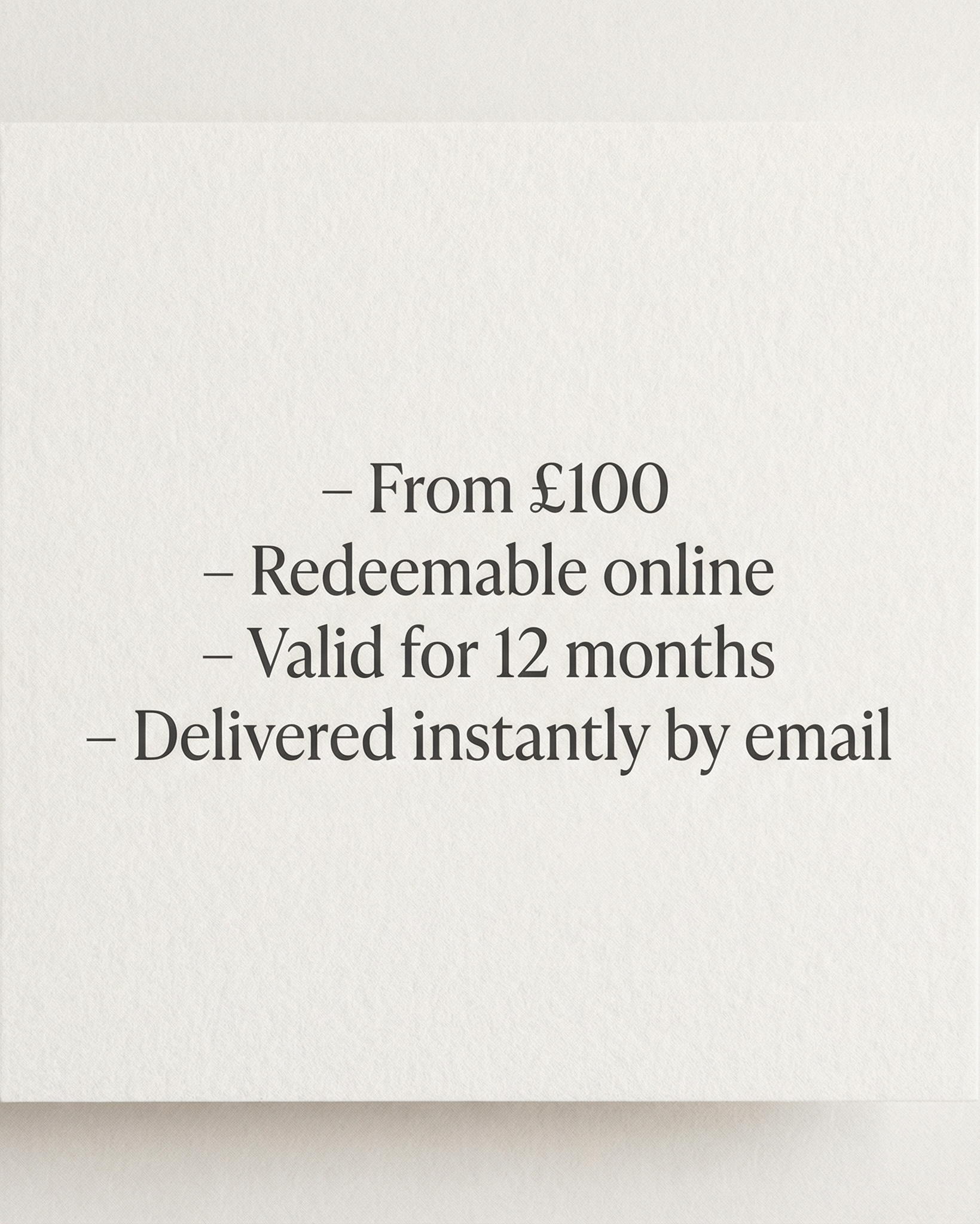 Petals at Bibendum Christmas Gift Voucher