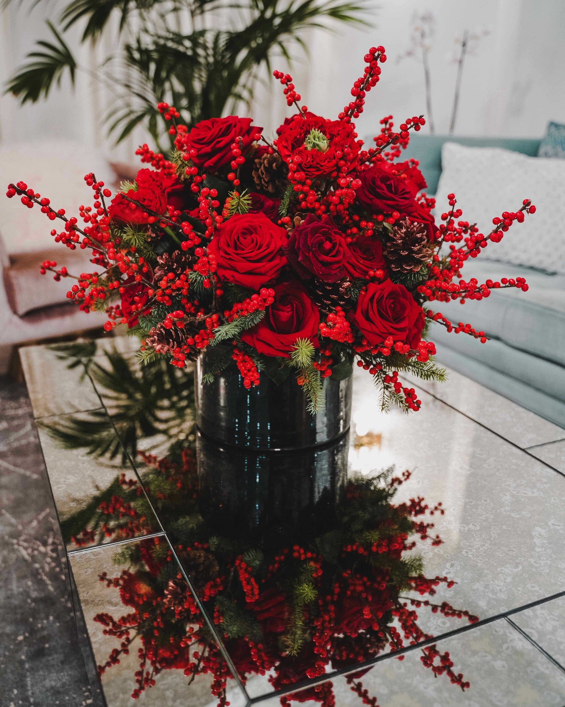 Festive Red Ilex - Petals at Bibendum